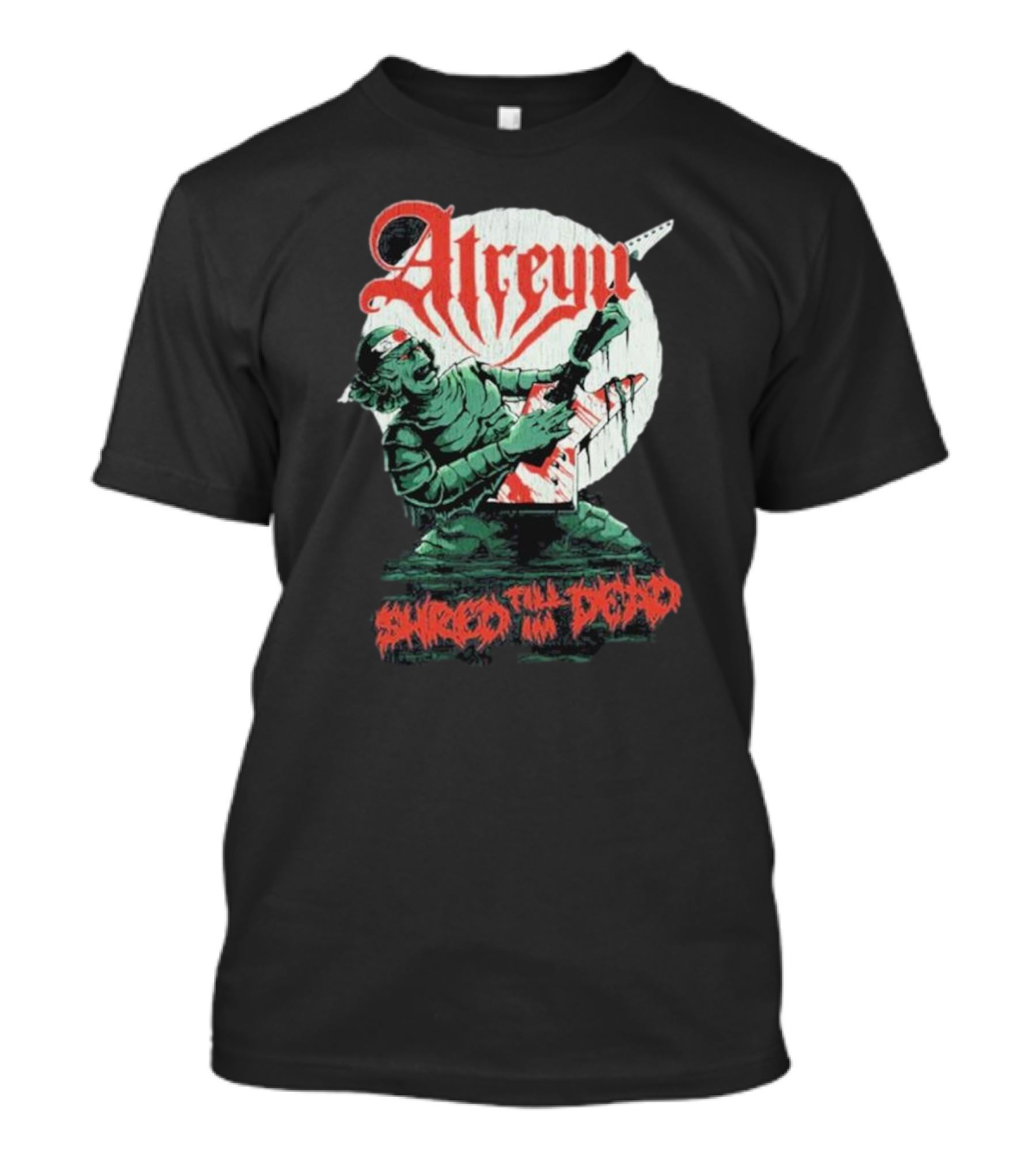 Atreyu Shred Till I’m Dead Zombie Playing Guitar T-Shirt