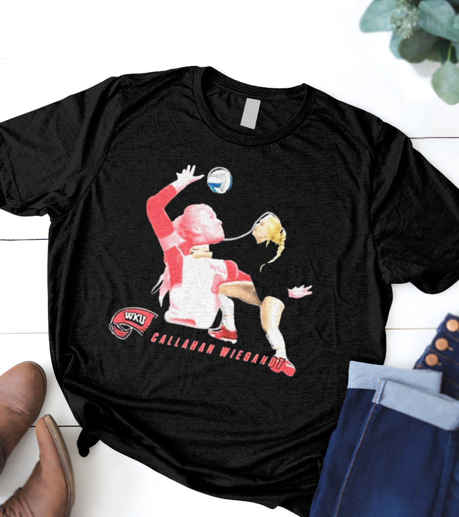 Callahan Wiegandt WKU Volleyball Character T-Shirt