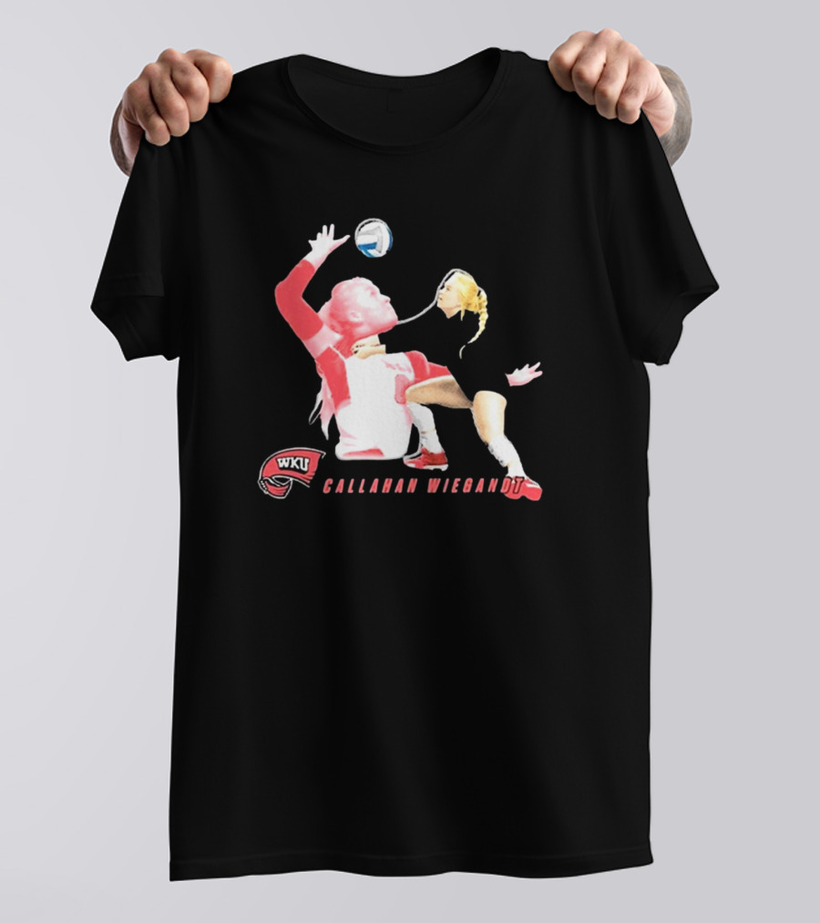 Callahan Wiegandt WKU Volleyball Character T-Shirt
