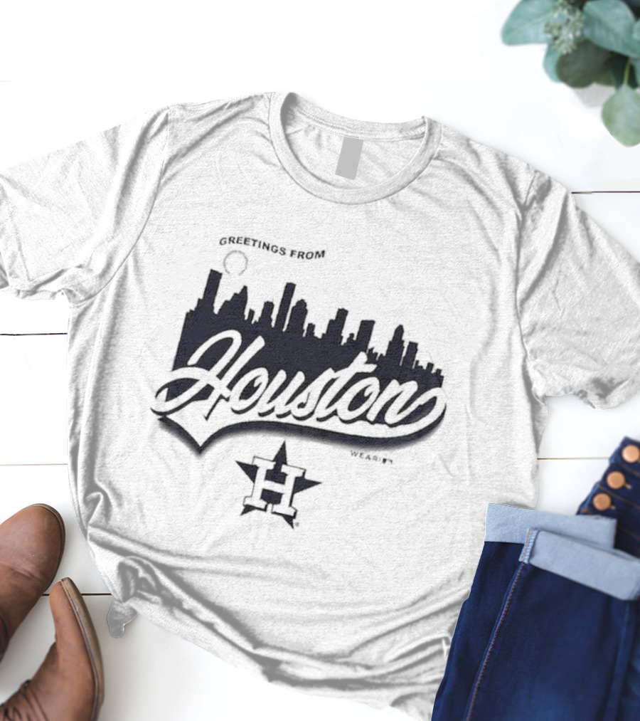 Greetings From Houston Skyline Astros T-Shirt