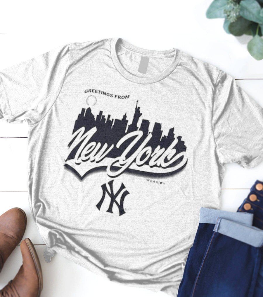 Greetings From New York Skyline Yankees NY T-Shirt