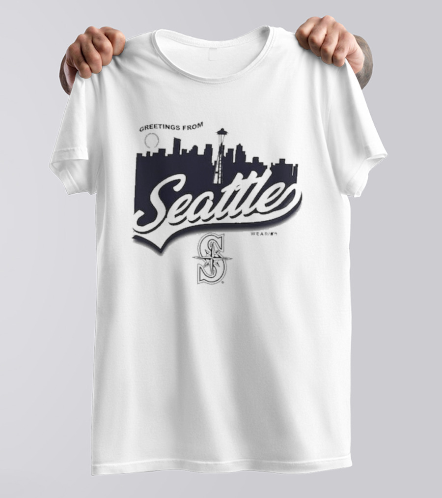 Greetings From Seattle Mariners Skyline T-Shirt