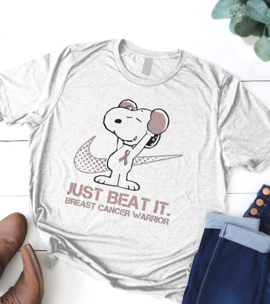 Noopy Breast Cancer Warrior Just Beat It T-Shirt