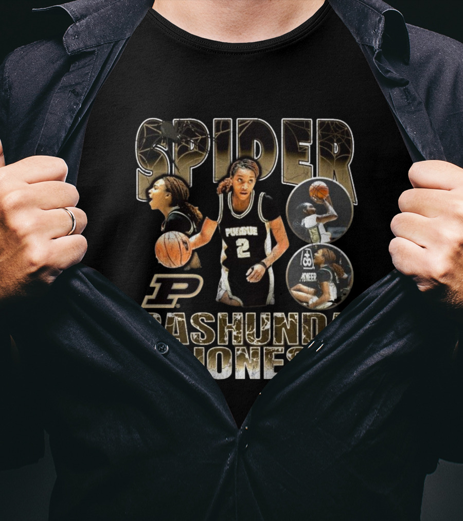 Spider Rashunda Jones Purdue Boilermakers P Basketball T-Shirt