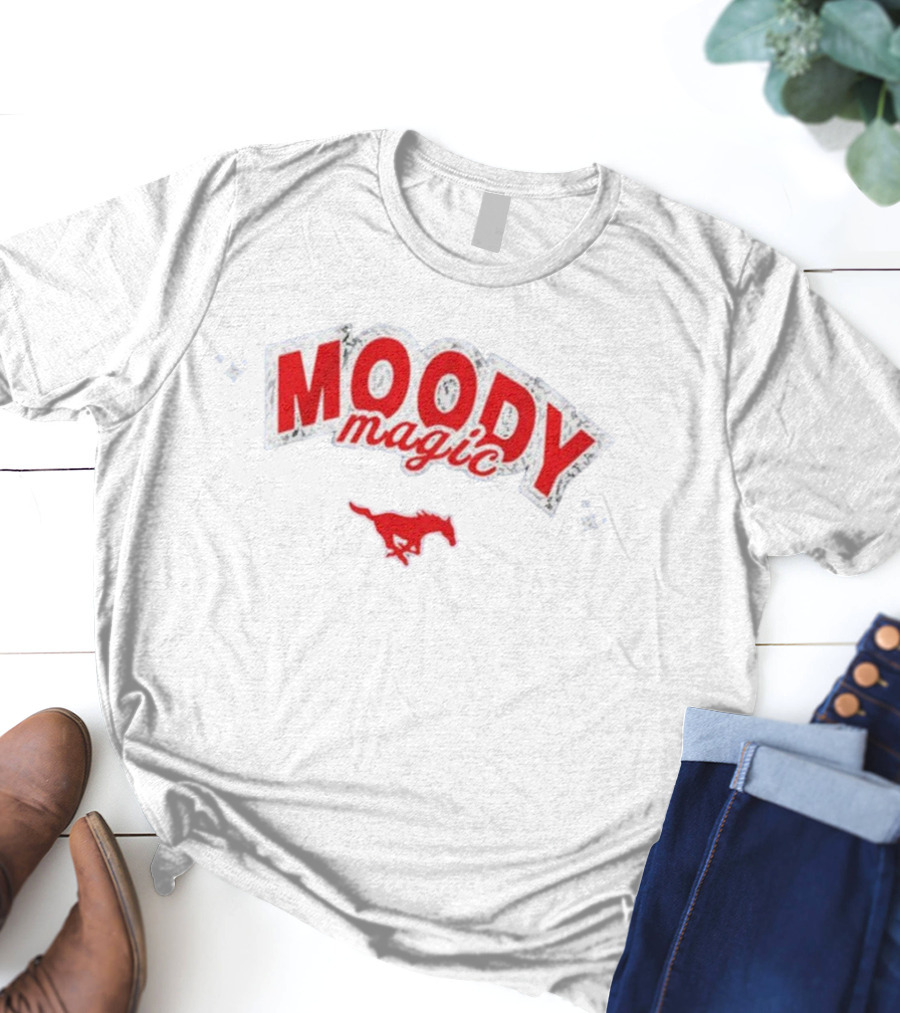 SMU Mustangs Volleyball Moody Magic Red Mustang T-Shirt