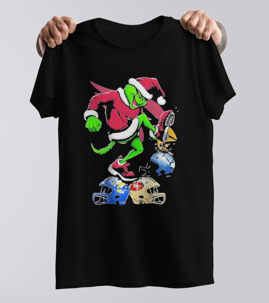 Christmas Grinch Arizona Cardinals Dominating NFL T-Shirt