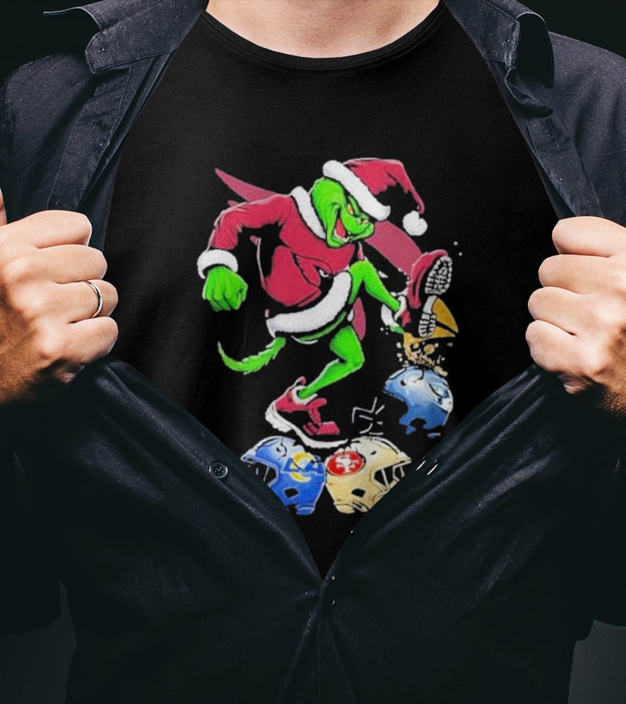 Christmas Grinch Arizona Cardinals Dominating NFL T-Shirt