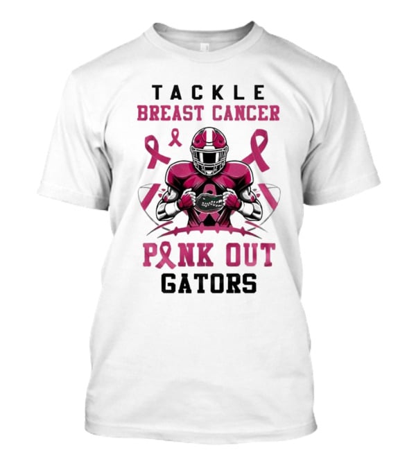 Tackle Breast Cancer Pink Out Gators Football T-Shirt