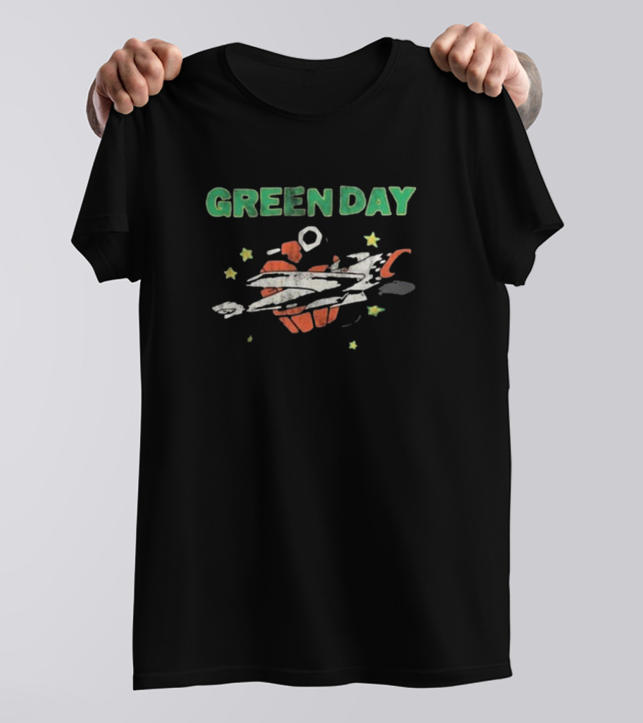 Green Day Heart Grenade Airplane Tour T-Shirt