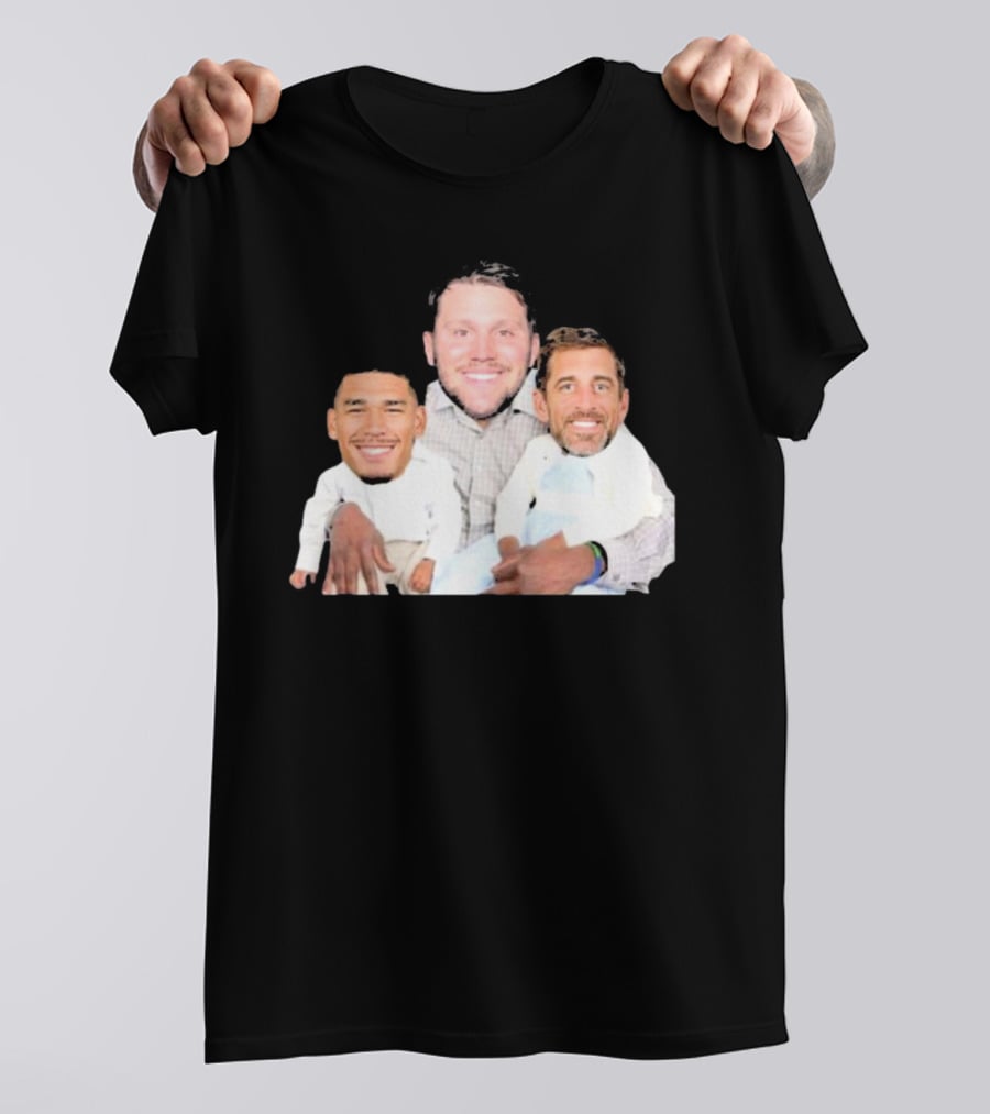 Josh Allen Allen Lazard Holding Son Daughter Aaron Rodgers T-Shirt