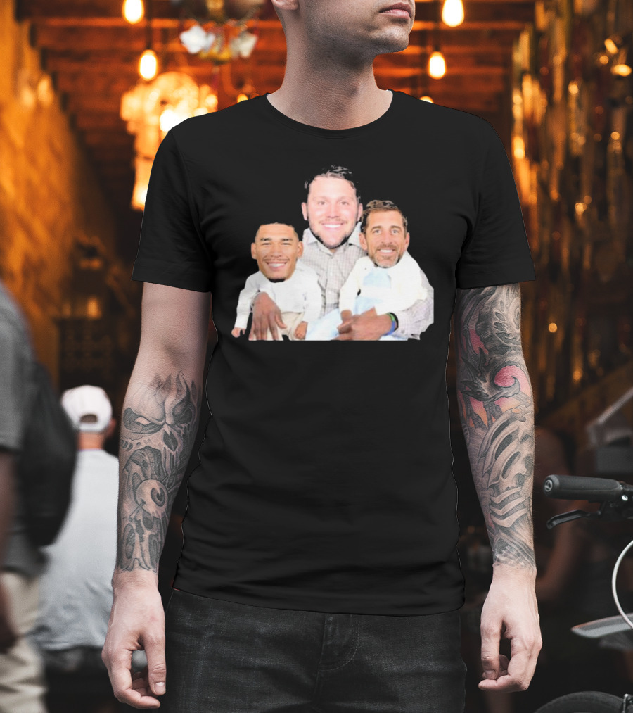 Josh Allen Allen Lazard Holding Son Daughter Aaron Rodgers T-Shirt