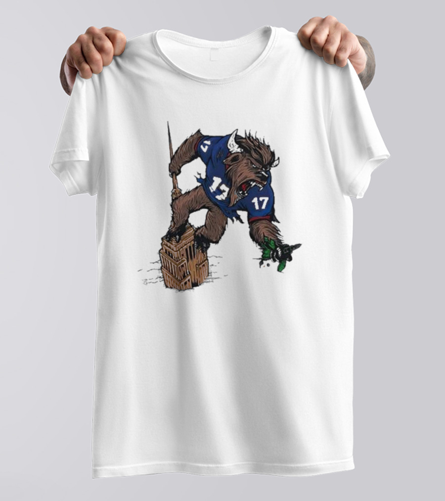Josh Allen Buffalo Bills 17 Dominates New York Jets On Empire State Building Beast Mode T-Shirt