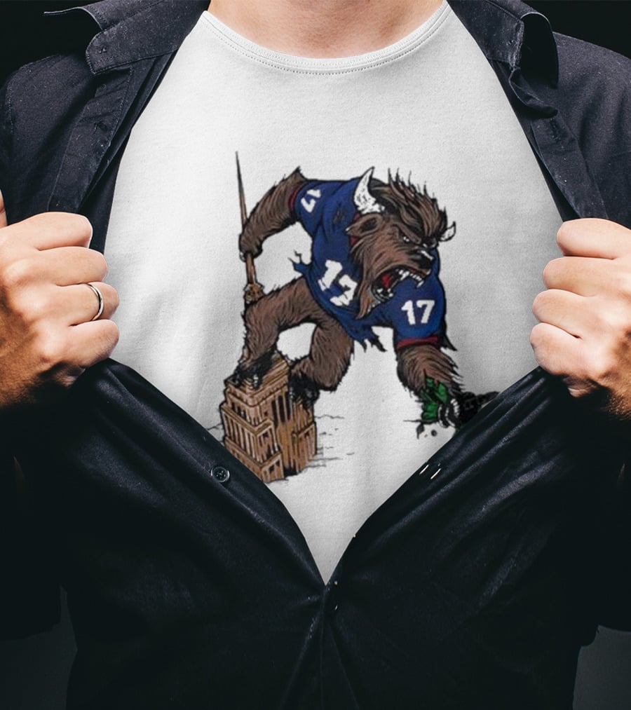 Josh Allen Buffalo Bills 17 Dominates New York Jets On Empire State Building Beast Mode T-Shirt