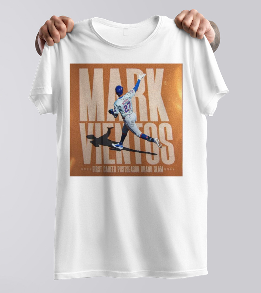 Mark Vientos New York Mets First Career Postseason Grand Slam Baseball Player Action T-Shirt