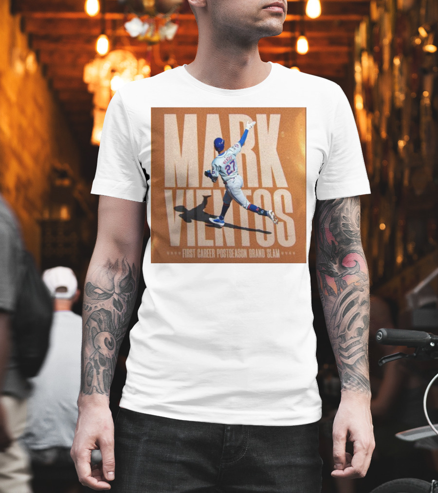 Mark Vientos New York Mets First Career Postseason Grand Slam Baseball Player Action T-Shirt