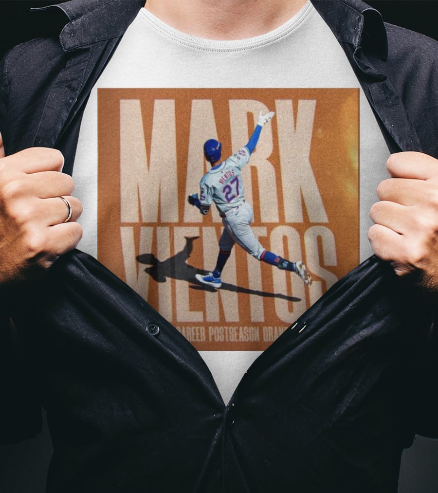 Mark Vientos New York Mets First Career Postseason Grand Slam Baseball Player Action T-Shirt