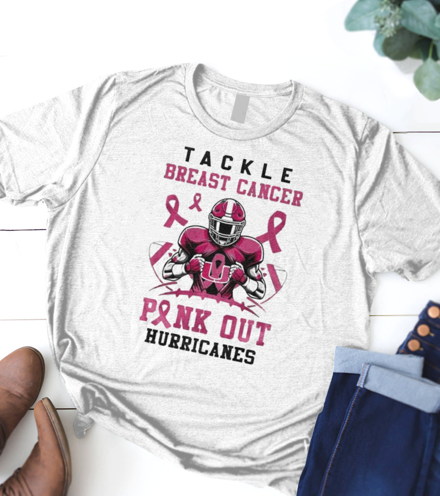 Tackle Breast Cancer Pink Out Hurricanes T-Shirt
