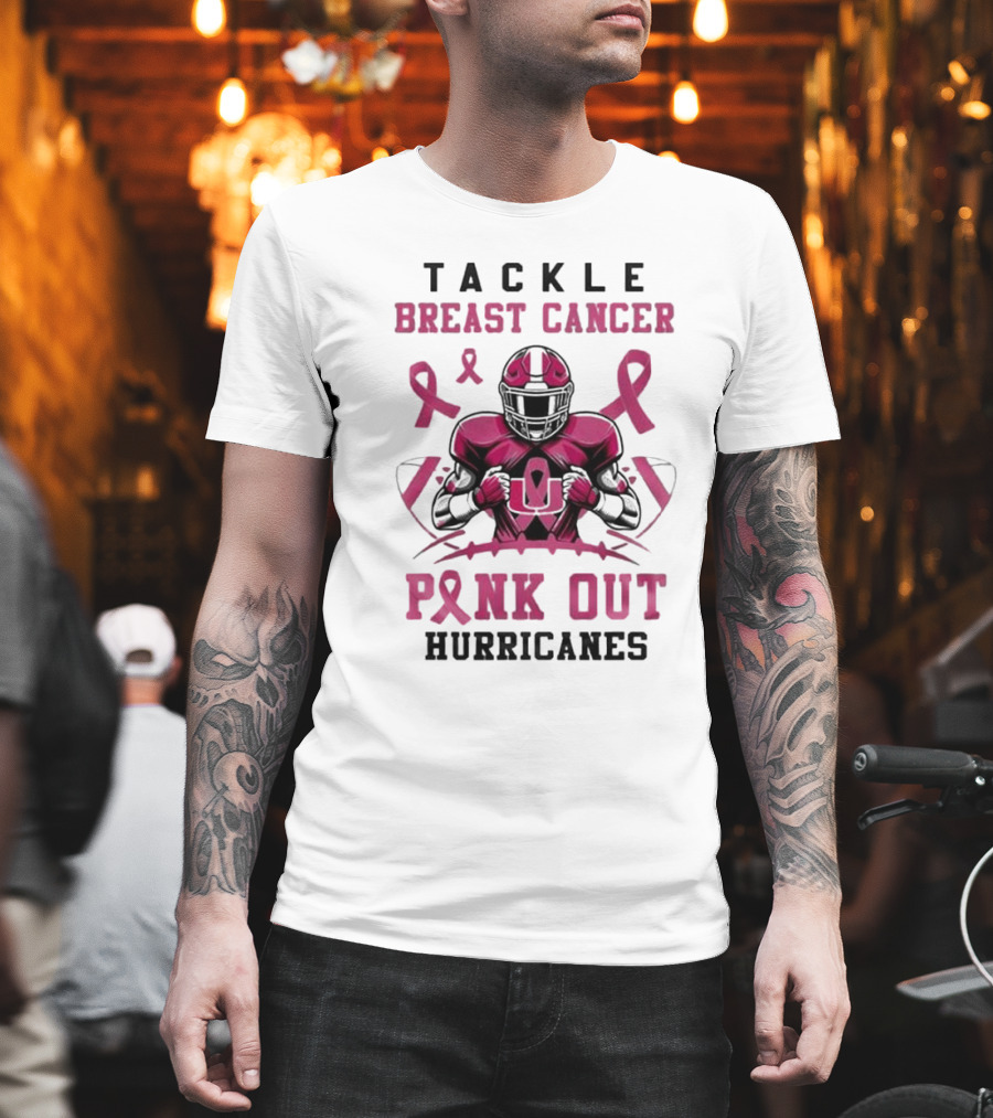 Tackle Breast Cancer Pink Out Hurricanes T-Shirt