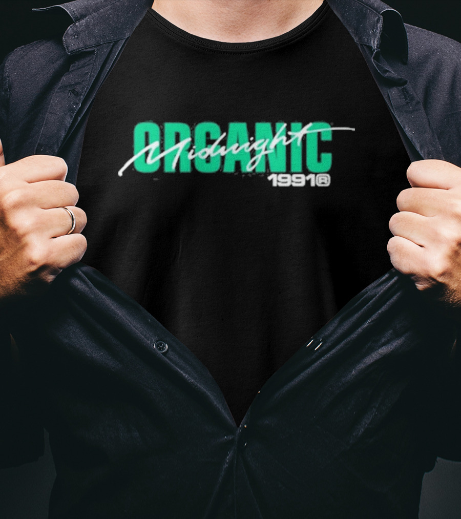 Midnight Organic 1991 Bold Script Emphasis T-Shirt