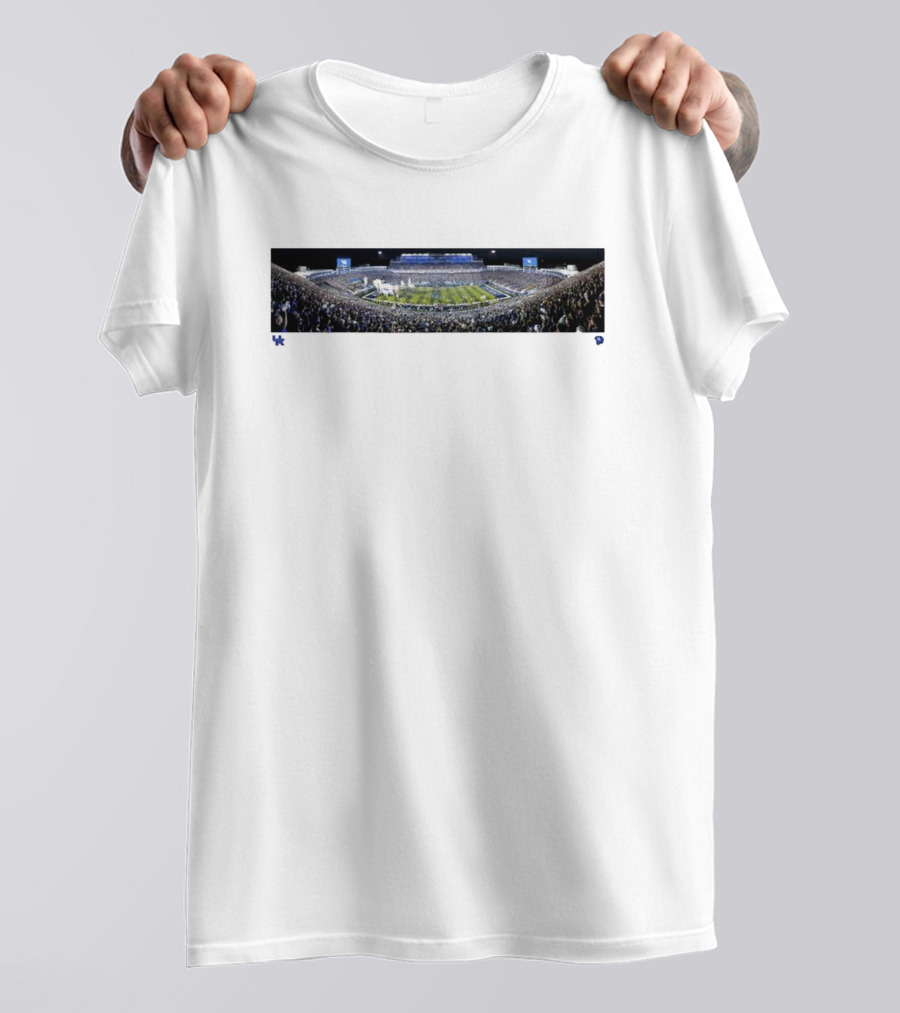 Kentucky Wildcats Football Kroger Field Panoramic Game Night Stadium View T-Shirt