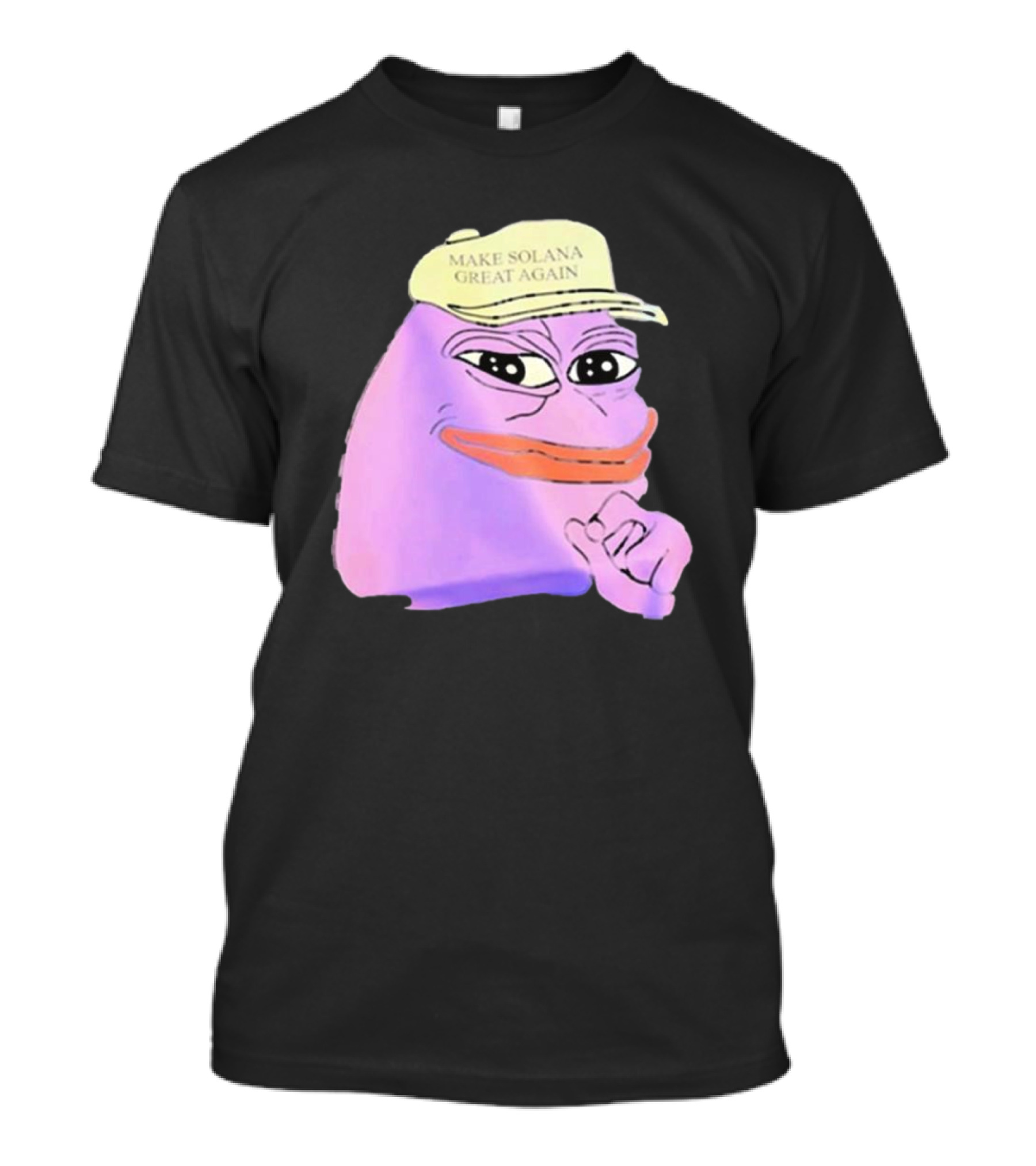 Purple Pepe Make Solana Great Again Hat T-Shirt