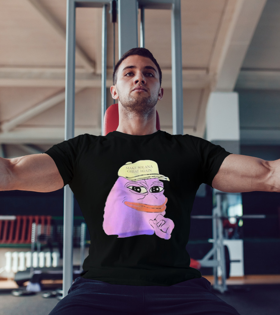 Purple Pepe Make Solana Great Again Hat T-Shirt