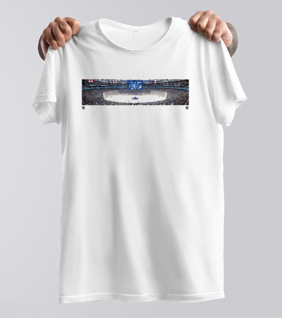 Toronto Maple Leafs Scotiabank Arena Game Night Panorama T-Shirt