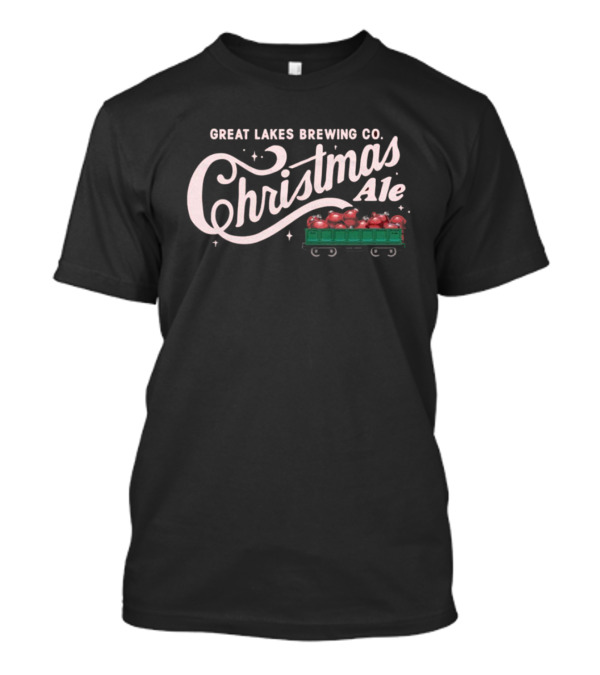 Great Lakes Brewing Co. Christmas Ale 2024 Holiday Train Ornaments T-Shirt