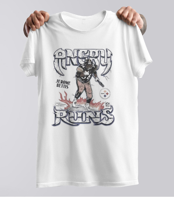 Angry Runs Jerome Bettis Pittsburgh Steelers NFL Football T-Shirt