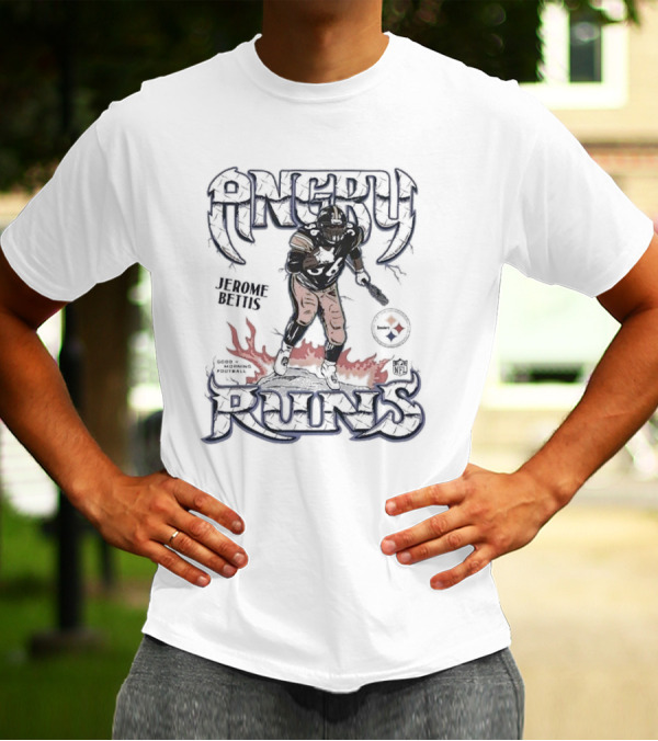 Angry Runs Jerome Bettis Pittsburgh Steelers NFL Football T-Shirt