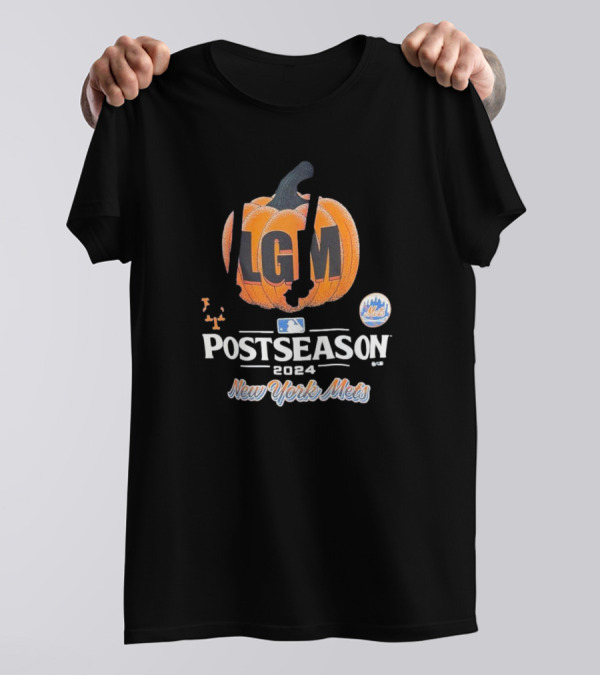 LGM Mets Pumpkin MLB Postseason 2024 New York Mets T-Shirt