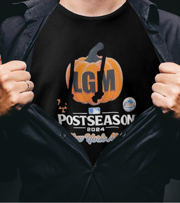 LGM Mets Pumpkin MLB Postseason 2024 New York Mets T-Shirt
