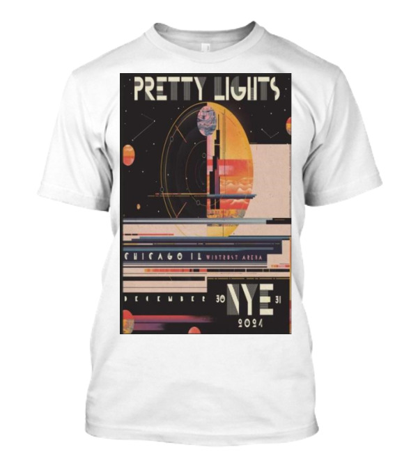 Pretty Lights Wintrust Arena Chicago IL December 30-31 NYE 2024 Tour T-Shirt