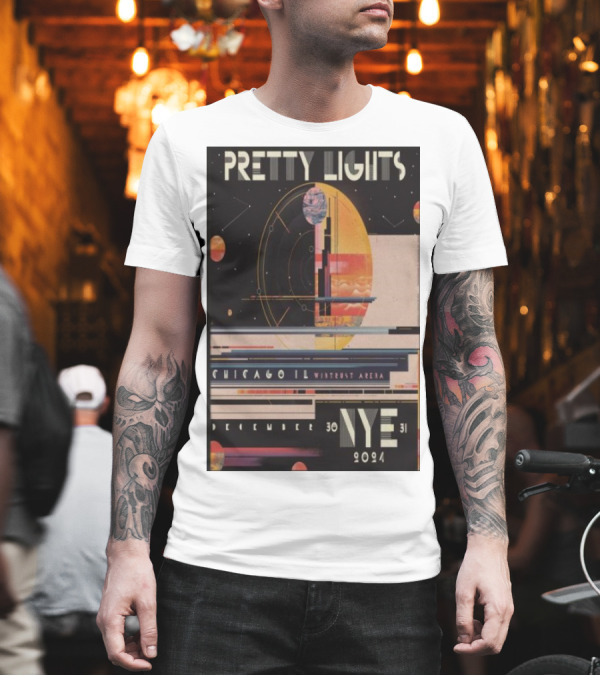 Pretty Lights Wintrust Arena Chicago IL December 30-31 NYE 2024 Tour T-Shirt