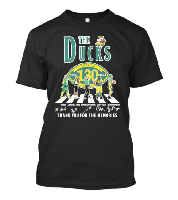 The Oregon Ducks 130 Years 1894-2024 Thank You For The Memories LaMichael James Marcus Mariota De'Anthony Thomas Haloti Ngata Joey Harrington T-Shirt