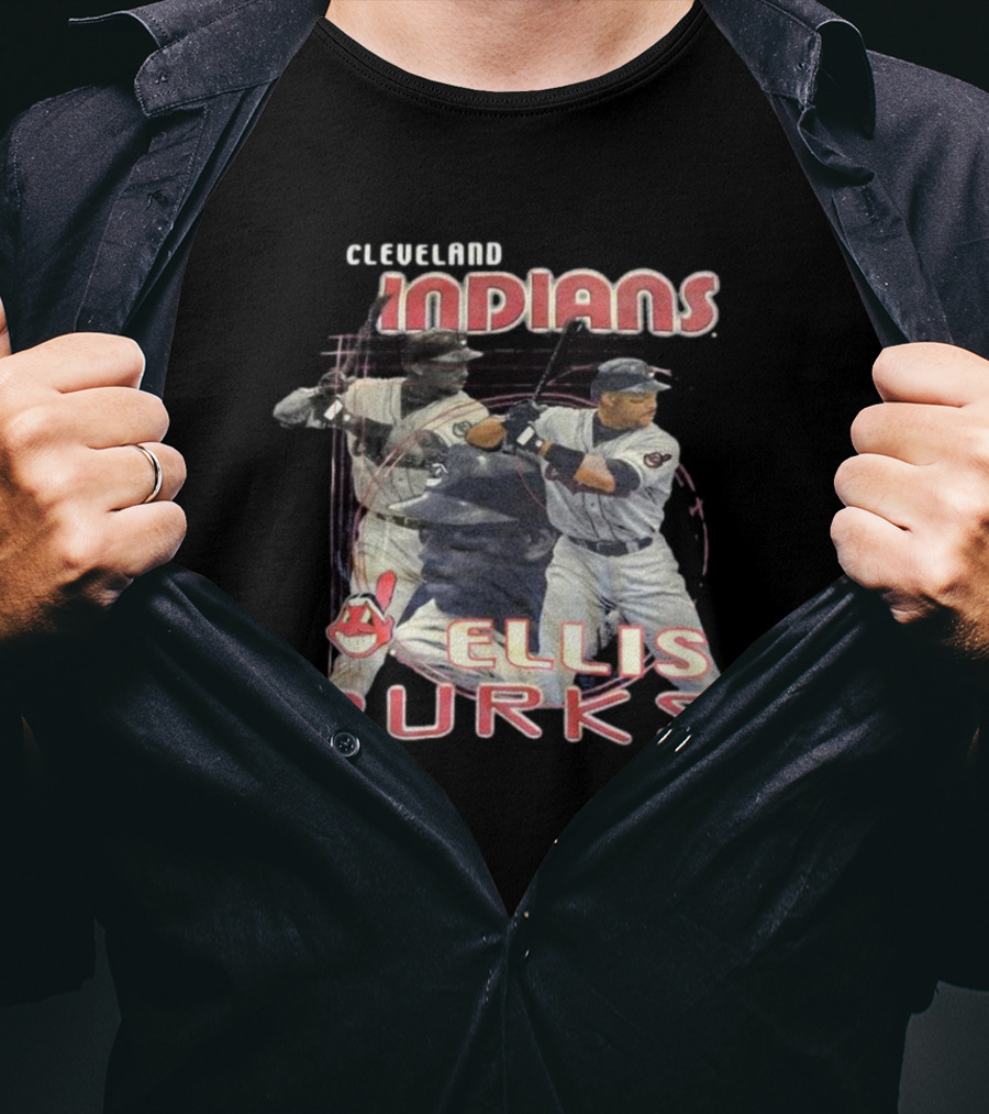 Cleveland Indians Ellis Burks Baseball Player Retro T-Shirt