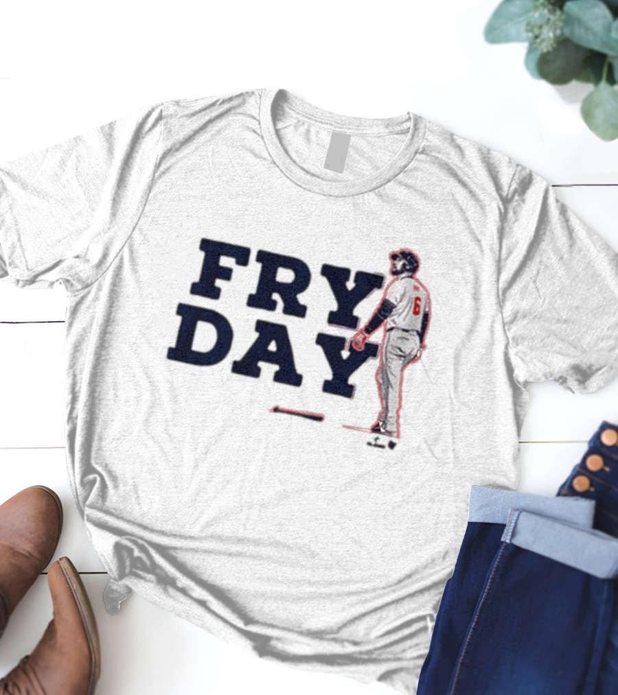 Fry Day Cleveland Guardians Number 6 Baseball Player T-Shirt