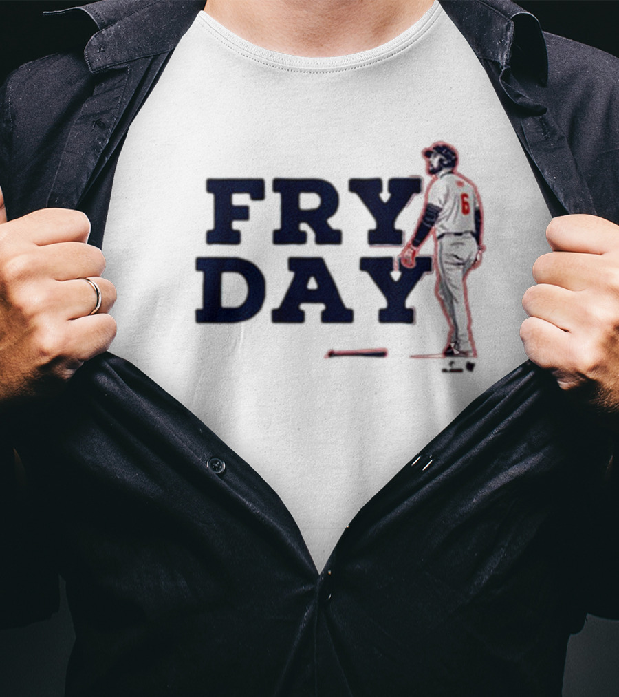 Fry Day Cleveland Guardians Number 6 Baseball Player T-Shirt