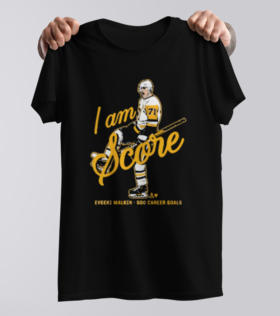 Evgeni Malkin I Am Score 500 Career Goals Pittsburgh Penguins NHL T-Shirt