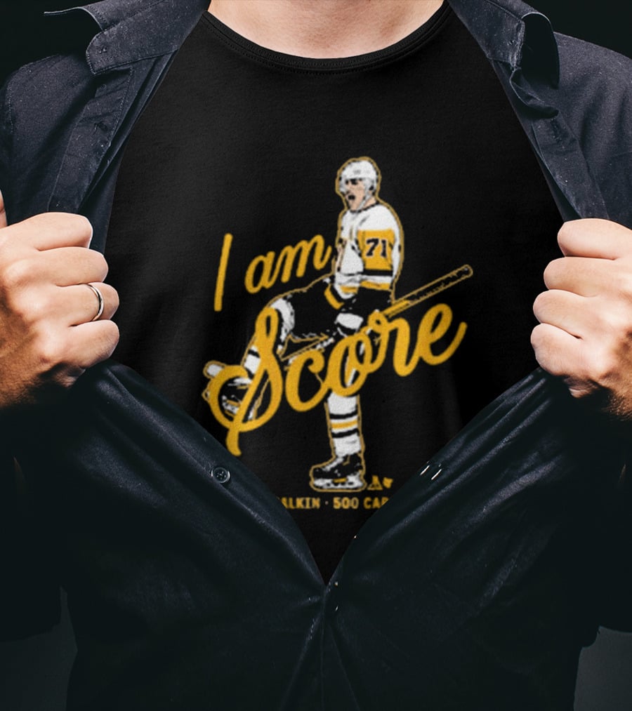 Evgeni Malkin I Am Score 500 Career Goals Pittsburgh Penguins NHL T-Shirt