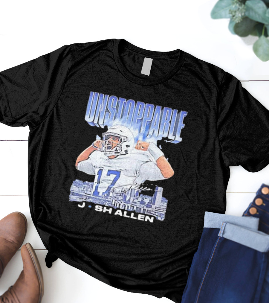 Buffalo Bills NFL Football Josh Allen Unstoppable Vintage 17 T-Shirt