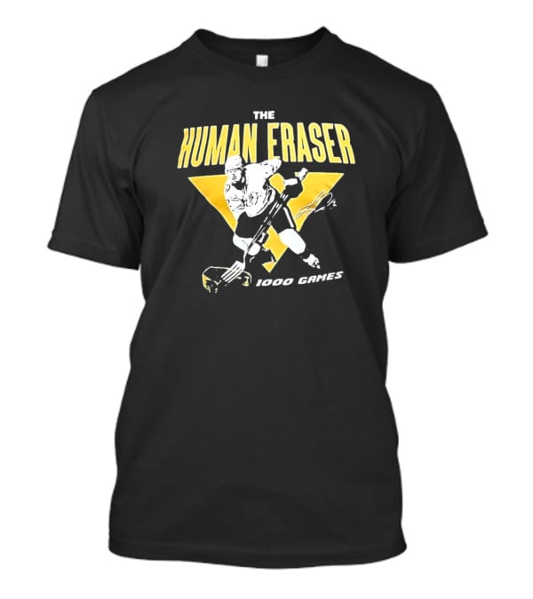 Nashville Predators The Human Eraser 1000 Games Signature Hockey T-Shirt