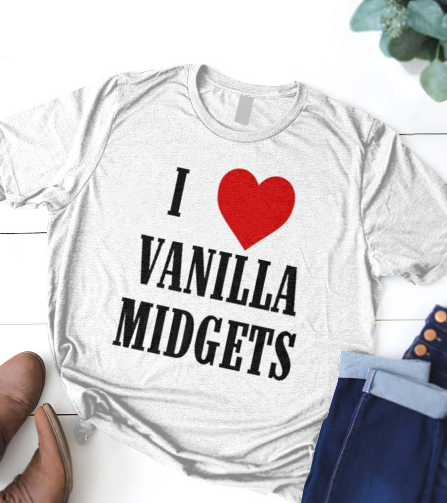 Nick Aldis I Love Vanilla Midgets I Heart Red T-Shirt