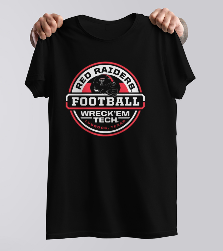 Red Raiders Football Wreck 'Em Tech Lubbock Texas T-Shirt