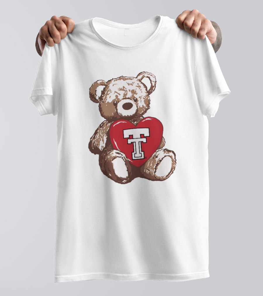 Texas Tech Red Raiders Teddy Bear Heart Hug T-Shirt