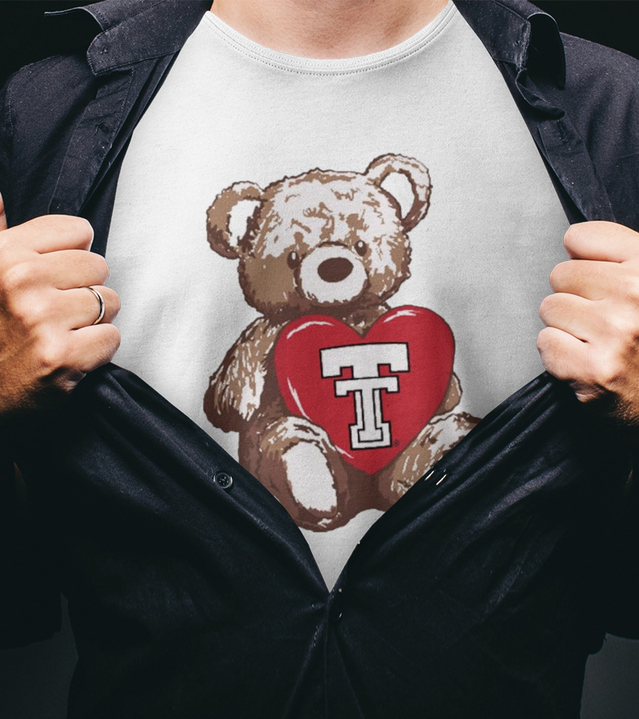 Texas Tech Red Raiders Teddy Bear Heart Hug T-Shirt