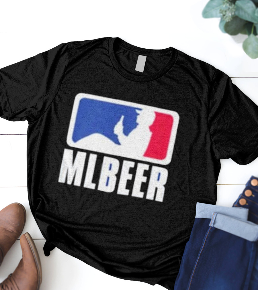 MLBEER MLB Parody Logo Funny Baseball Beer Enthusiast T-Shirt