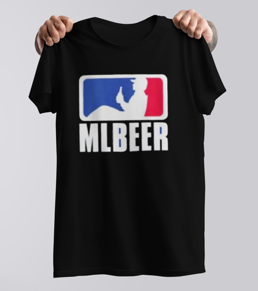 MLBEER MLB Parody Logo Funny Baseball Beer Enthusiast T-Shirt