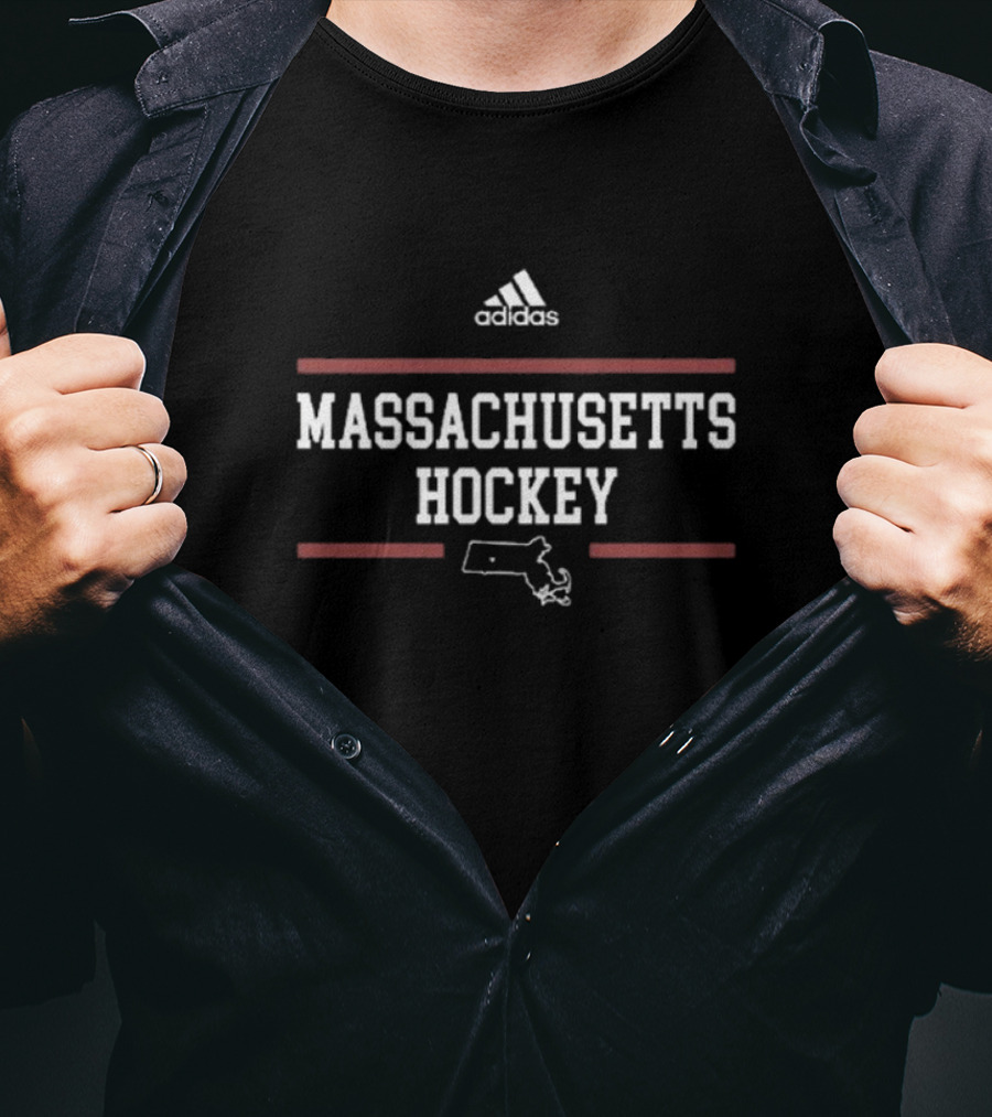 Massachusetts Hockey Map Francesco Dell’Elce T-Shirt
