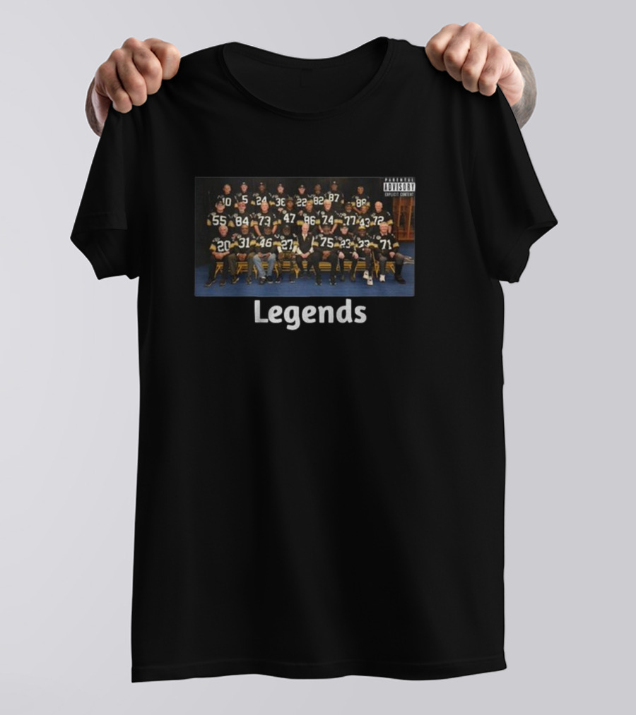 Legends Members Of The 1974 Steelers Gather Sunday Before The Jets Game At Acrisure Stadium T-Shirt